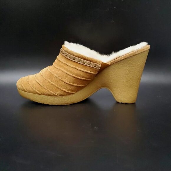 Cole Haan Suede Devon Clog Mules Heels Shoes Women's Size 8.5 - Picture 6 of 12
